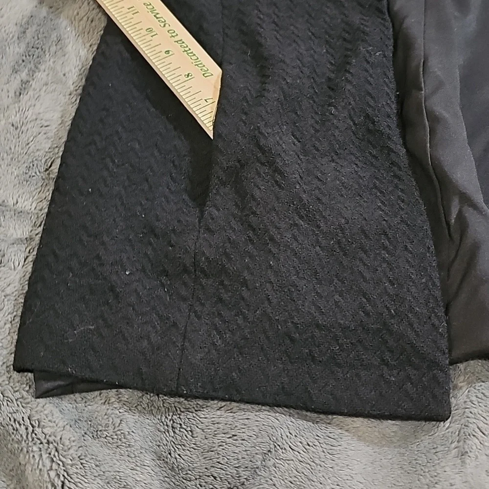 Dana Buchman Wool Open Front Textured Blazer Jacket Black Size 10 - Picture 9 of 9